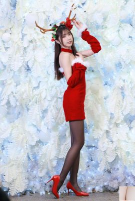 (คอลเลกชันออนไลน์) สาวขาสวยชาวไต้หวัน – Huimi สาวคริสต์มาสถ่ายภาพกลางแจ้งสมจริง (93P)