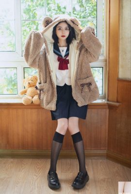 (คอลเลกชันออนไลน์) สวัสดิการ Girl-Lao Xiaobai School Uniform jk Little Bear jk (43P)
