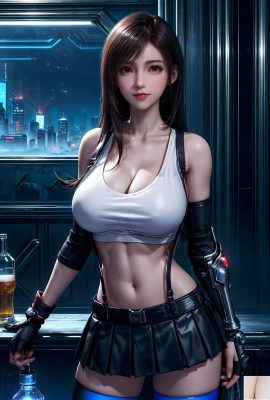 AI วาดภาพ Final Fantasy VII – Tifa