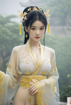 สไตล์โบราณ Hanfu ที่สวยงามและเซ็กซี่? (สร้างโดย AI 】