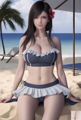 tifa ในชุดว่ายน้ำ 2