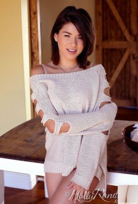 Dsolo Girl Shyla Jennings ถอดเสื้อสเวตเตอร์และชุดชั้นในเพื่อแสดงการฉกของเธอ (12p)