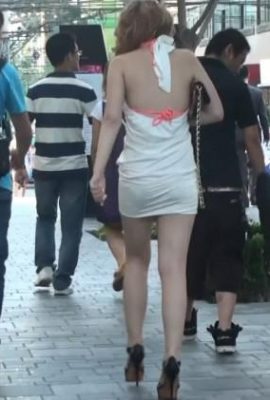 (คอลเลกชันออนไลน์) ตามถนนเพื่อถ่ายรูปสาวเซ็กซี่สวมชุดสีชมพู backless (21p)
