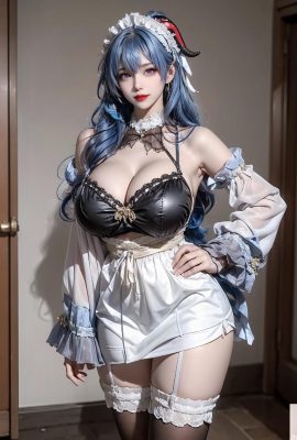 かんう (Ganyu Maid Outfit-Genshin God)