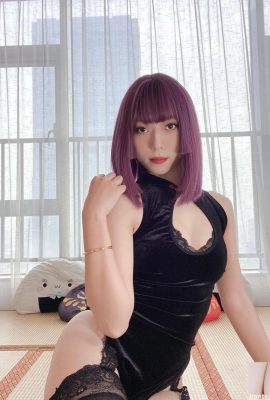 (คอลเลกชันออนไลน์) Money Lenglen – กระโปรงลูกไม้ cheongsam ตัดสูง (107P)