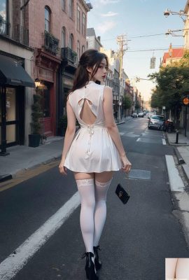 ★PATREON★ (AI Kaori) ชุดที่ 1 – โพสท่าบนถนน